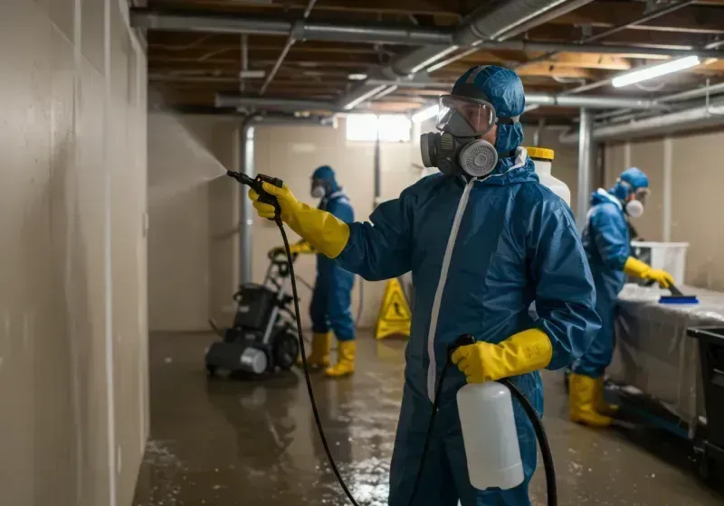 Basement Sanitization and Antimicrobial Treatment process in Harrison, ME